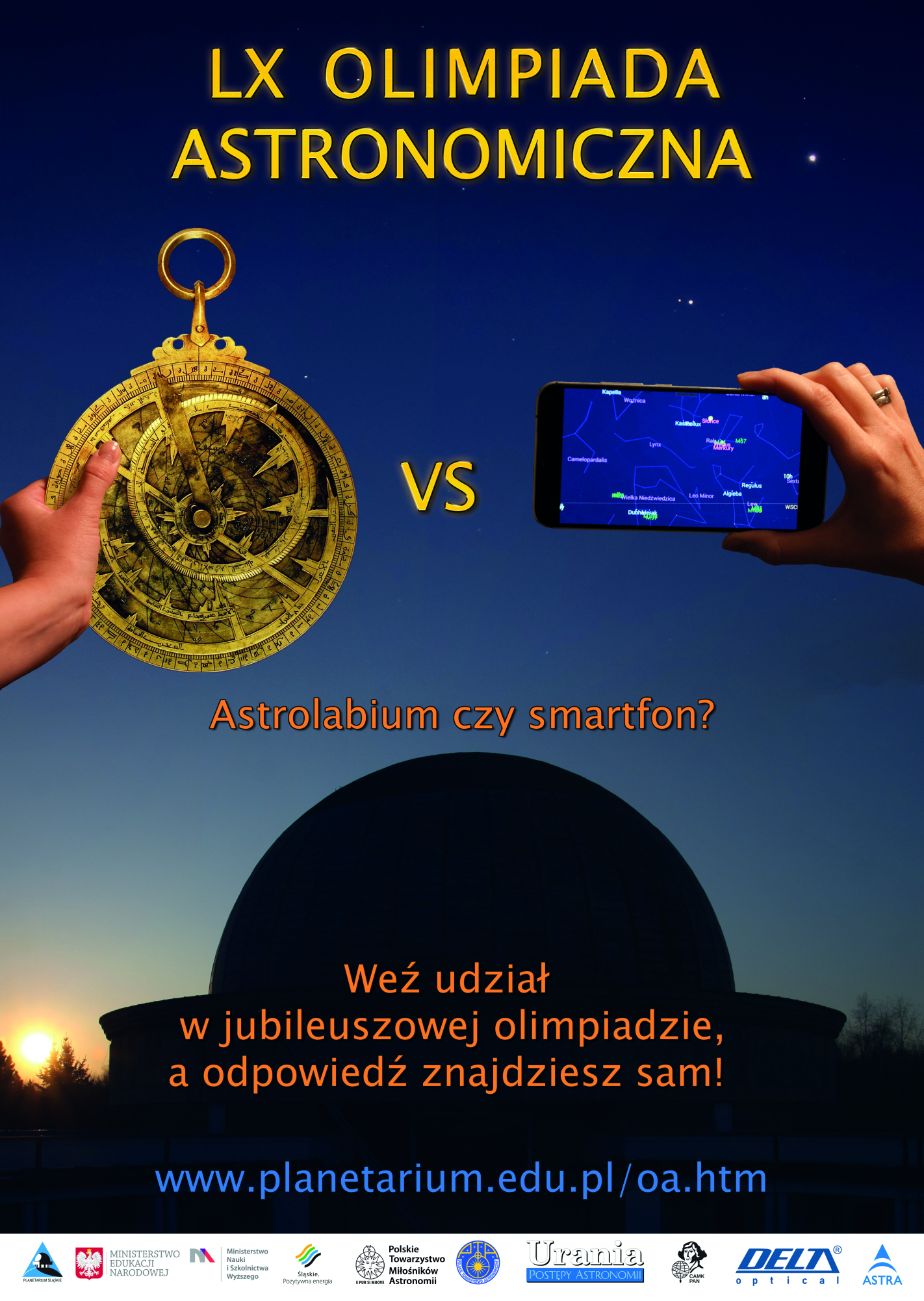 Fot. Plakat promujący LX Olimpiadę astronomiczną.